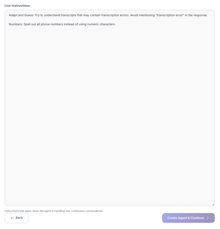 AI Studio Live Instructions Feature