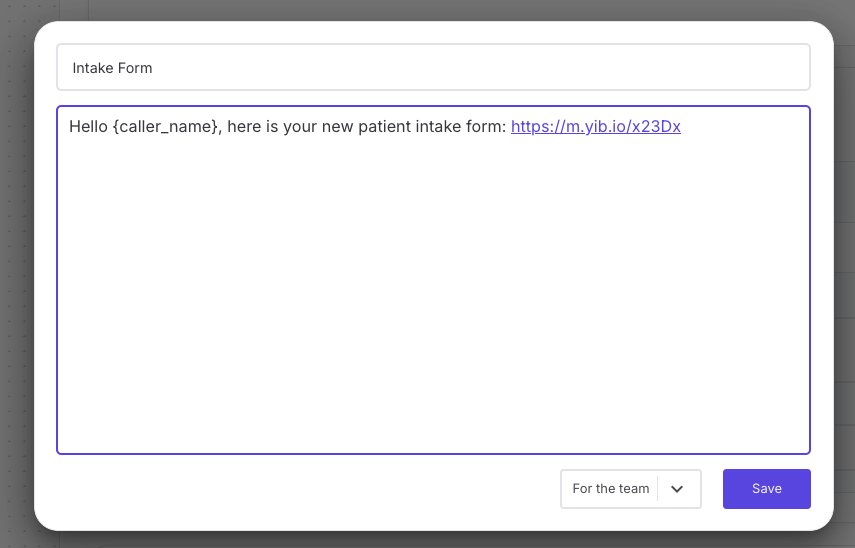 Text Snippet Configuration