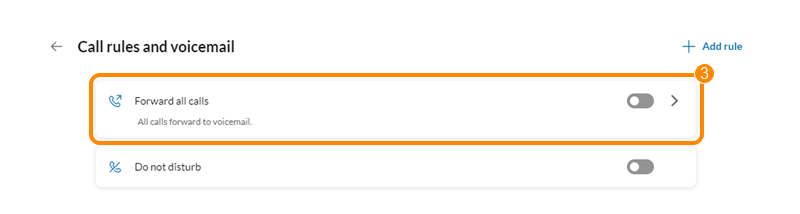 RingCentral Forward all calls option