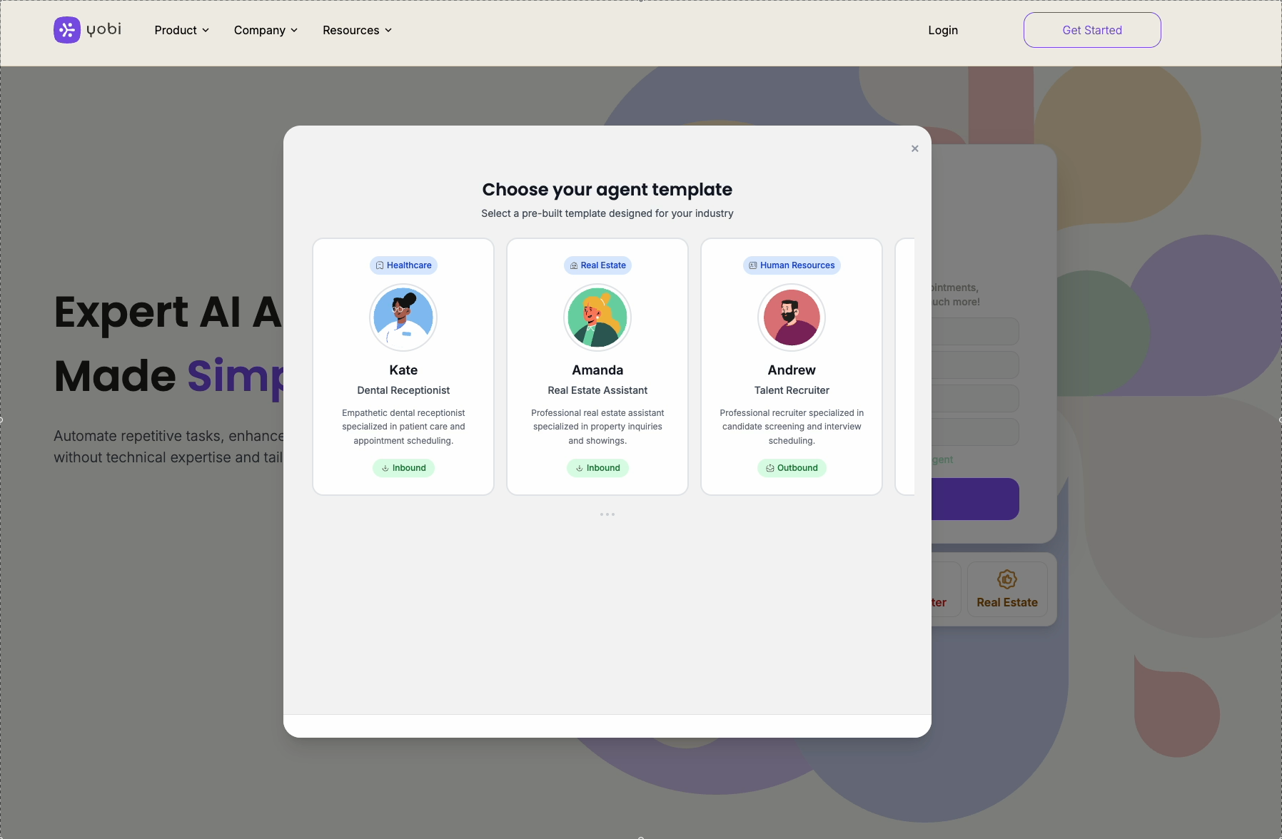 Template selection vs. build from scratch options